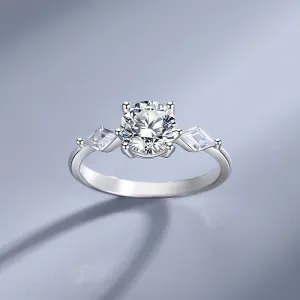 1 carat moissanite ring for women 925 sterling silver style elegant ring