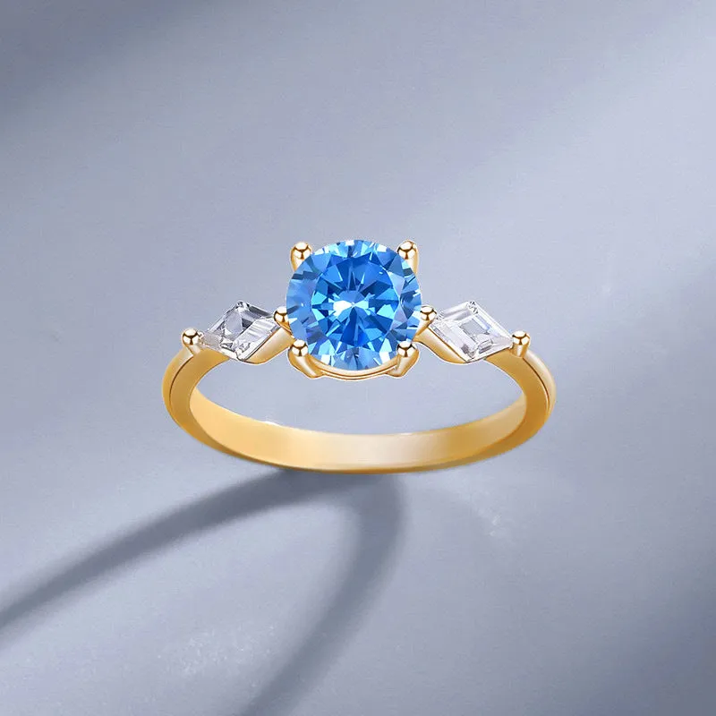 1 carat moissanite ring for women 925 sterling silver style elegant ring