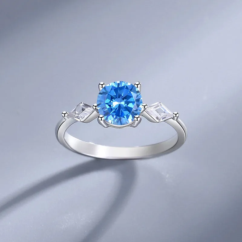 1 carat moissanite ring for women 925 sterling silver style elegant ring
