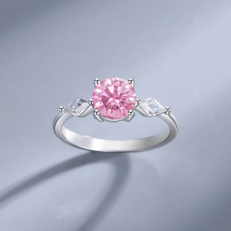 1 carat moissanite ring for women 925 sterling silver style elegant ring