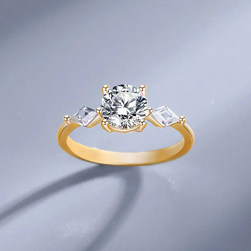 1 carat moissanite ring for women 925 sterling silver style elegant ring