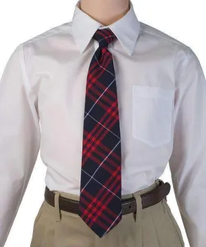 12in Junior Tie Plaid 36 Navy/Red/White Ready-Made