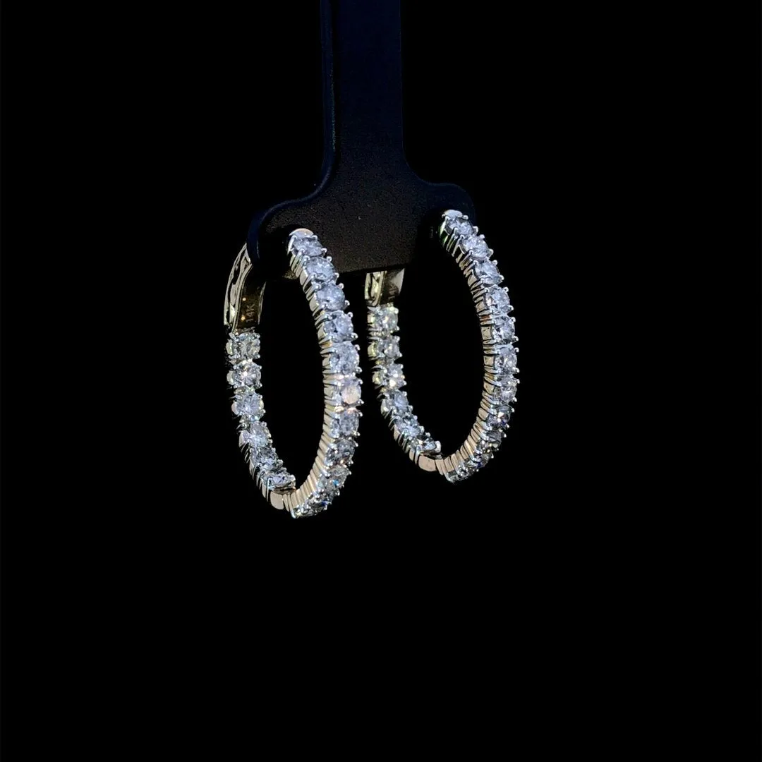 164148 - 3.00 ctw diamond hoops