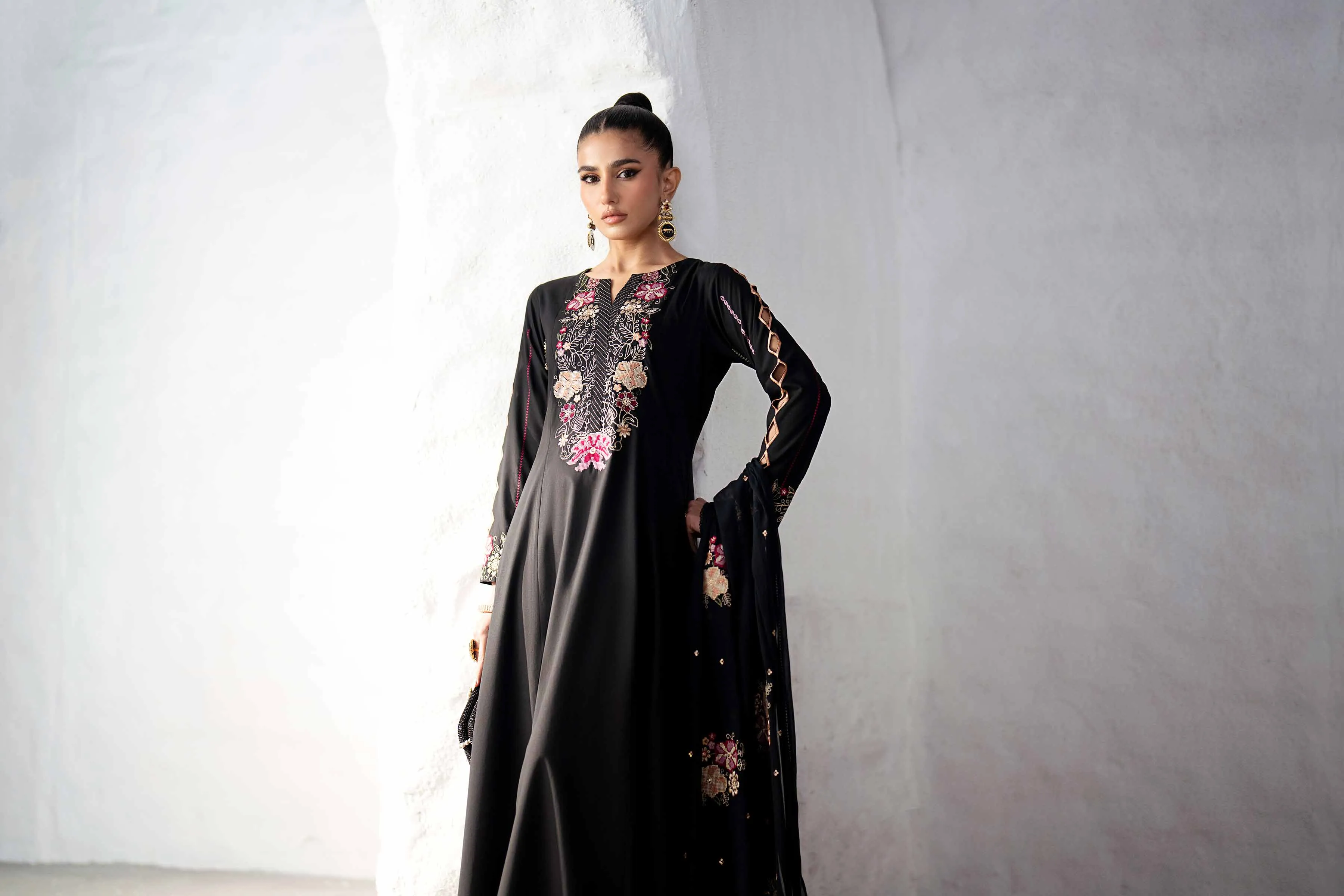 2 Piece - Embroidered Suit - KFS25-10