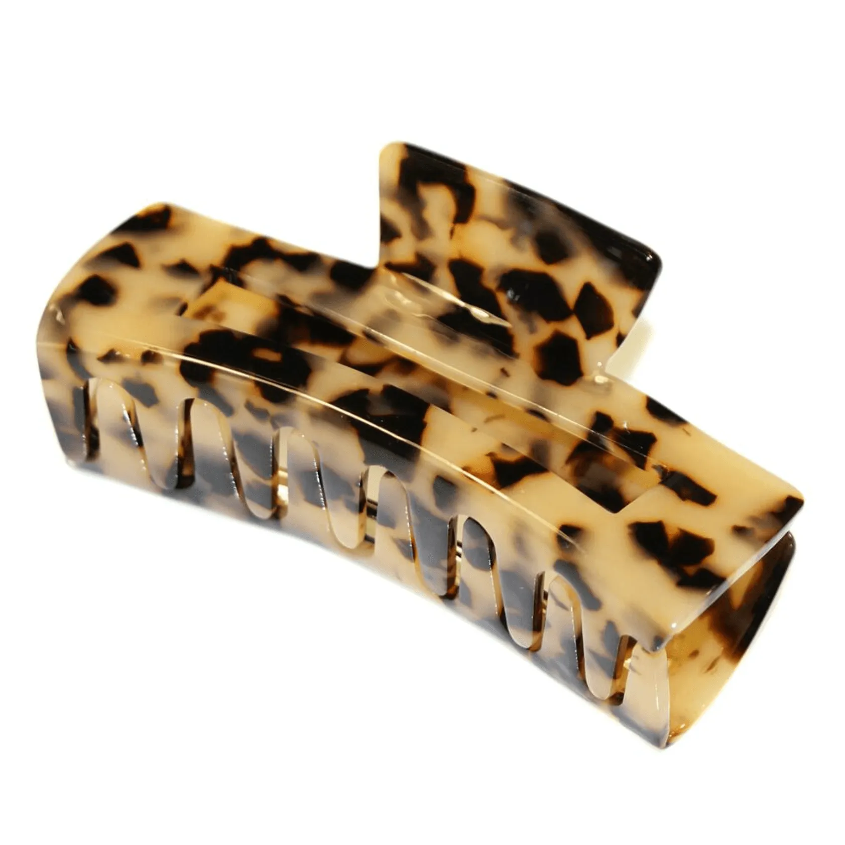 Acetate Rectangle Claw | Light Tortoise