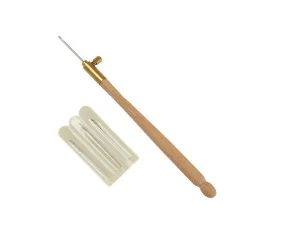 Adjustable Punch Needle Set - Punch Needle Kit Tool - Threader Supplies - Embroidery Pen Tool, Rug Hooking Yarn Craft, Punching Wood Handle
