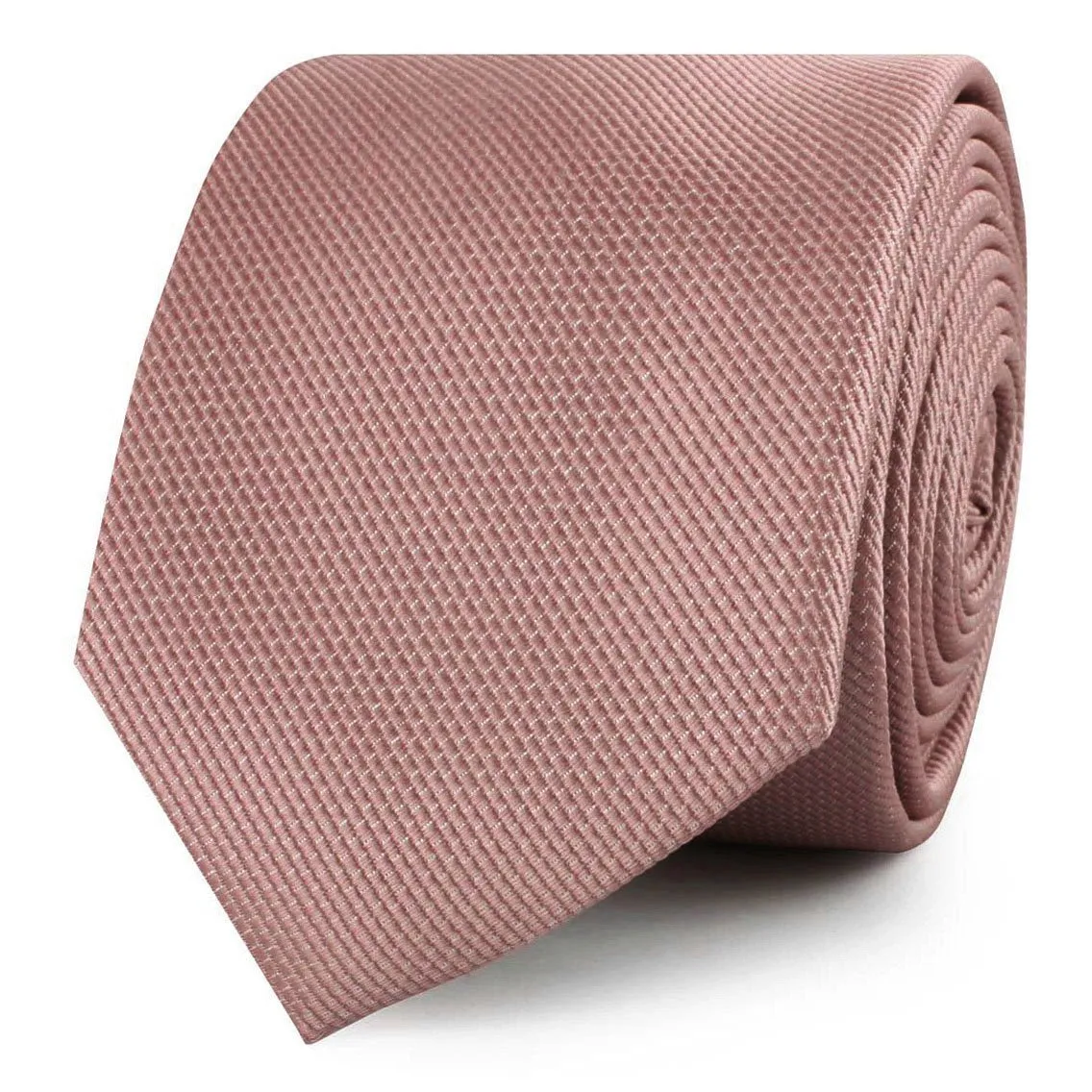 Antique Dusty Rose Weave Skinny Tie