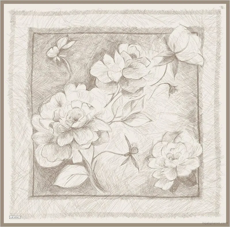 Armine Peony Silk Scarf #33