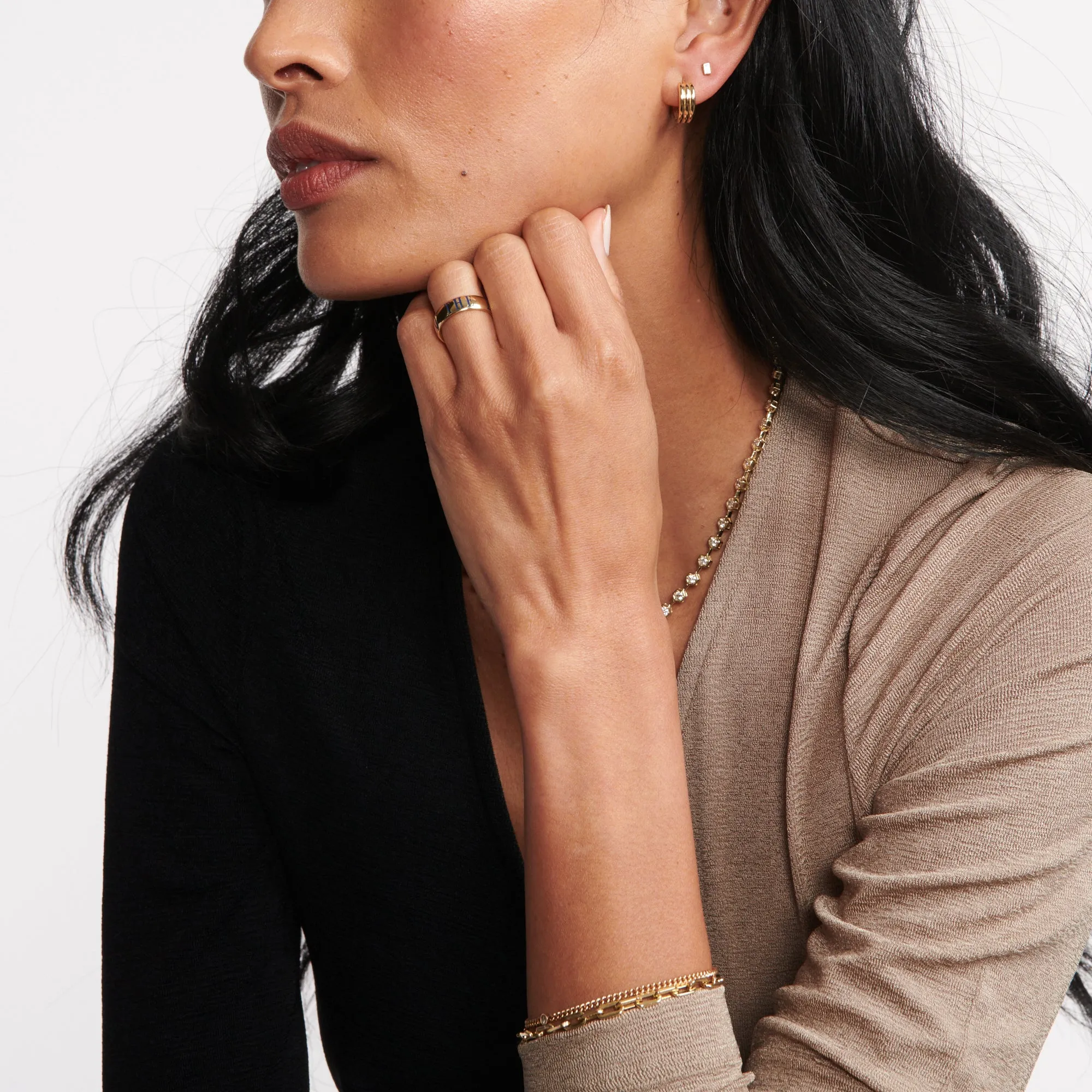 Baby Baguette Diamond Studs