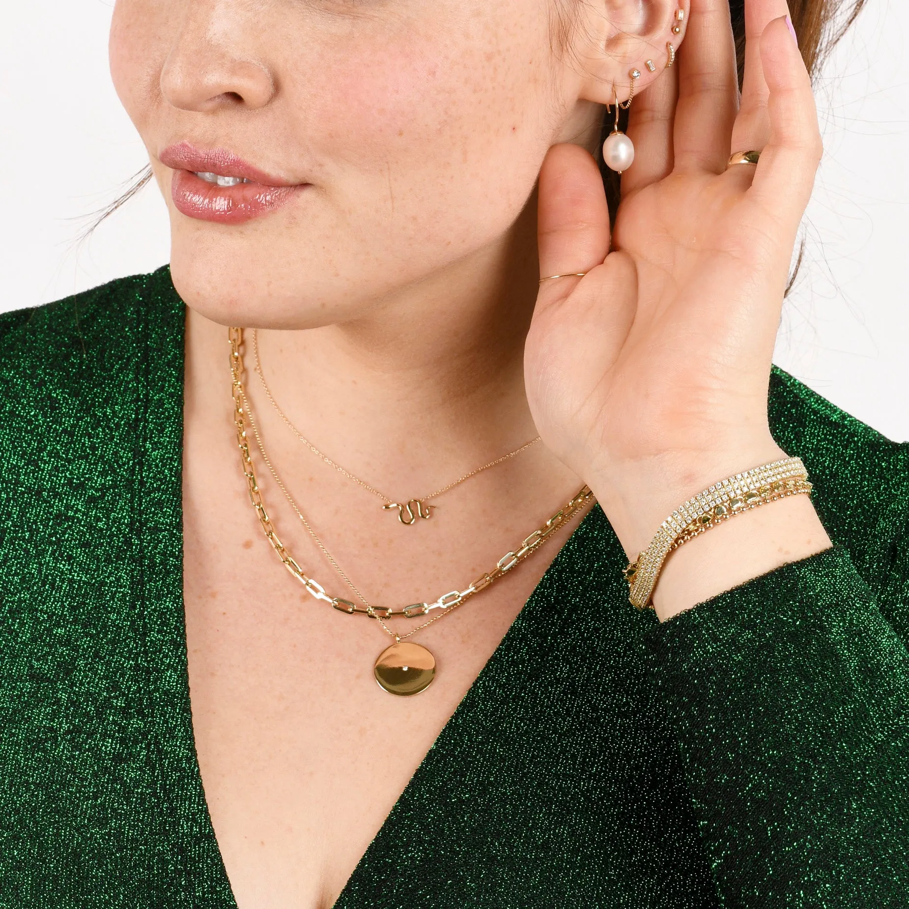 Baby Baguette Diamond Studs