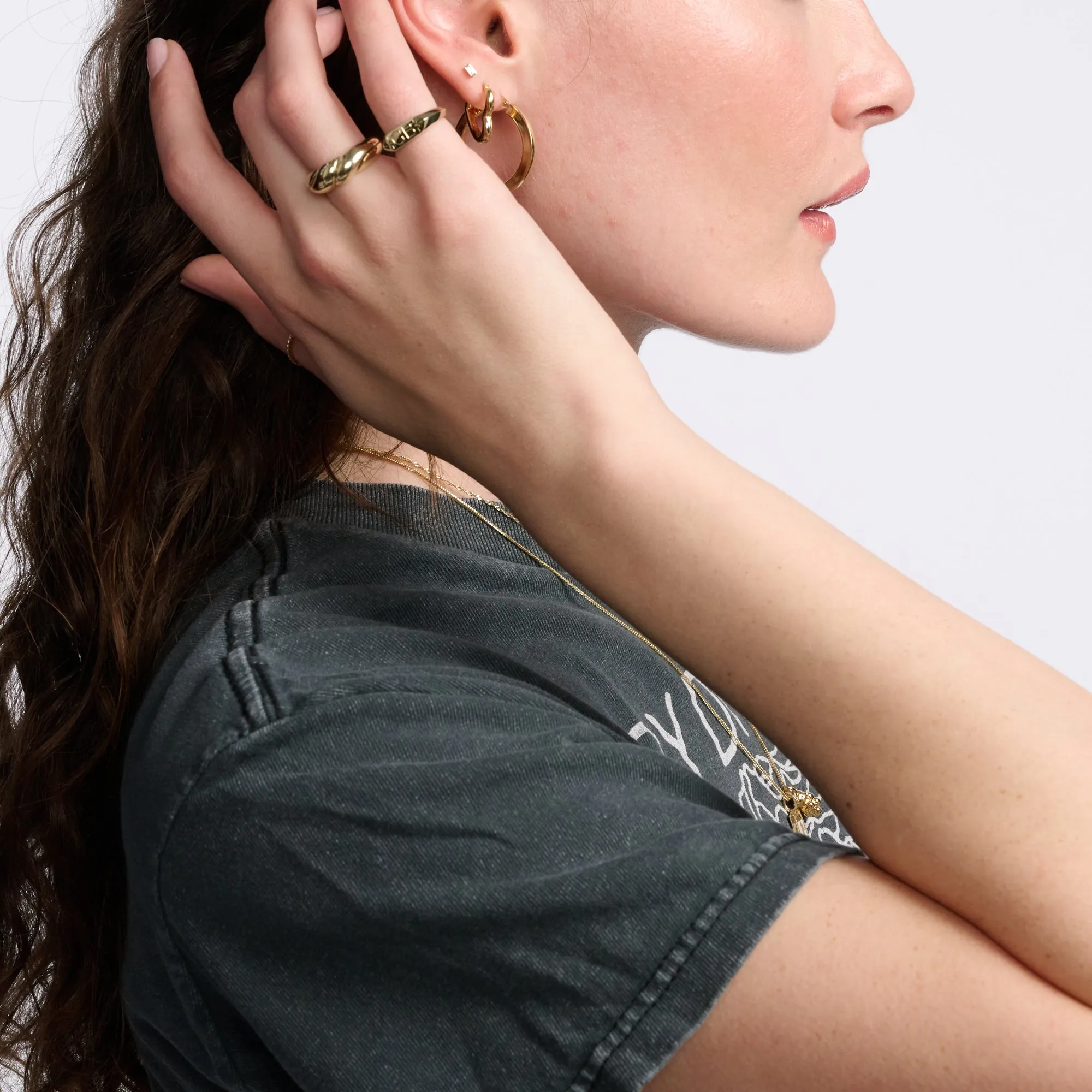 Baby Baguette Diamond Studs
