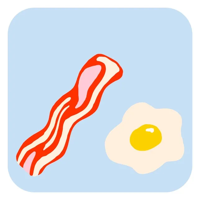 Bacon & Egg Buddies Iron-On