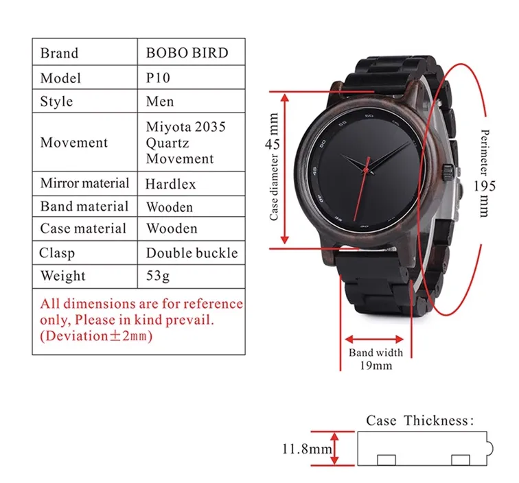 BOBO BIRDS HYPOALLERGENIC WOODEN WATCH