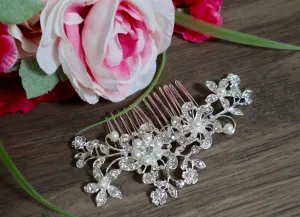 Bridal Hair Comb Silver Wedding Hair Comb Wedding Hair Accessories Silver Bridal Hair comb Wedding Hair Comb Crystal Wedding Hair comb