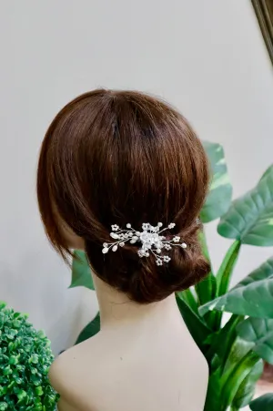 Bridal hair pins Wedding hair pins Silver Wedding Hair Accessories Silver Bridal headpiece Bridal hair pin Silver Bridal hair accessories