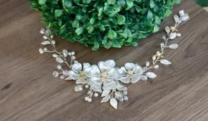 Bridal Hair vine  Bridal Hair Accessories Wedding Hair piece  Wedding Hair Accessories Bridal Hair vine Wedding Hair vine Silver Hair vine