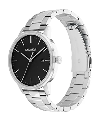 Calvin Klein Men's Quartz Stainless Steel and Link Bracelet Watch, Color: Silver (Model: 25200053)