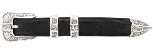 Chacon Arrow Feathered Engraved 1" Buckle Set