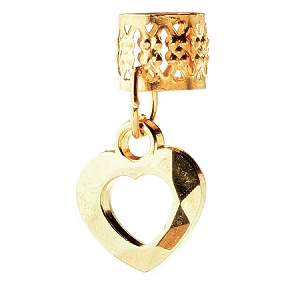 CHARM FILIGREE TUBE 6PCS/PACK (HEART)