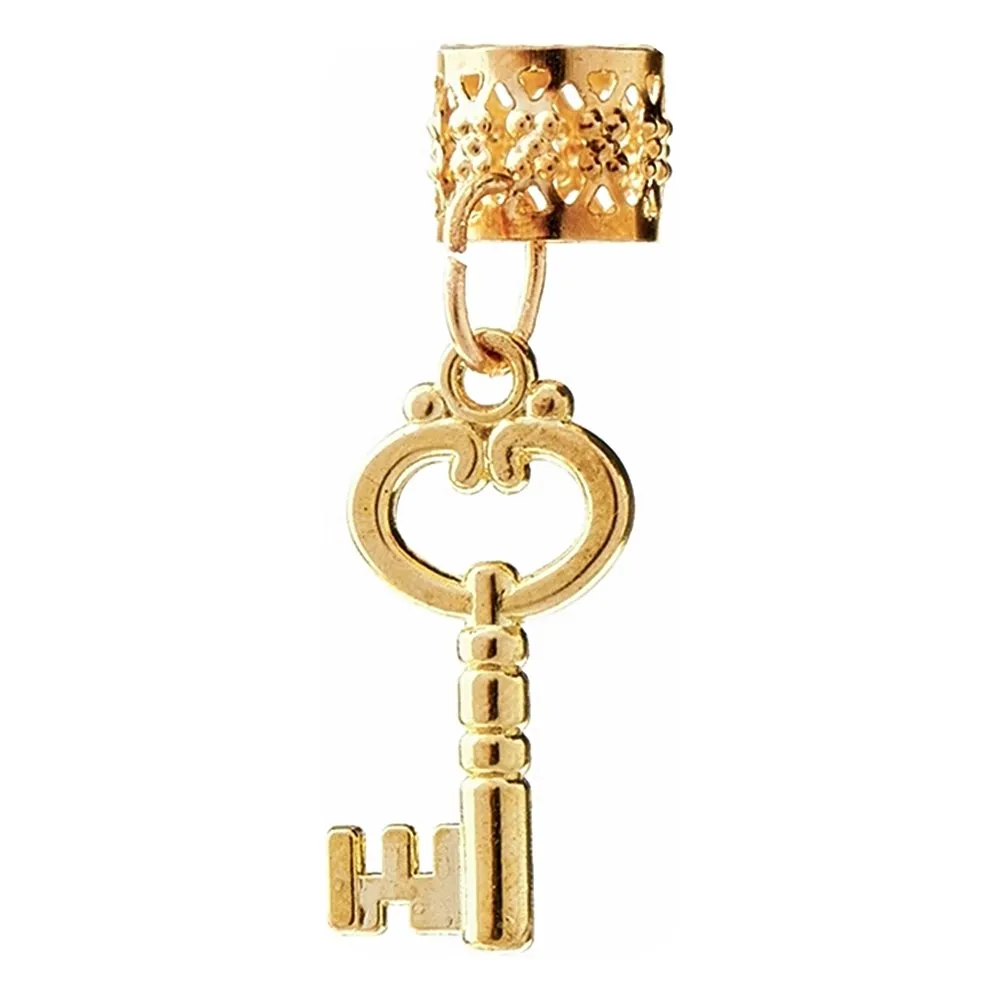 CHARM FILIGREE TUBE 6PCS/PACK (LUCKY KEY)