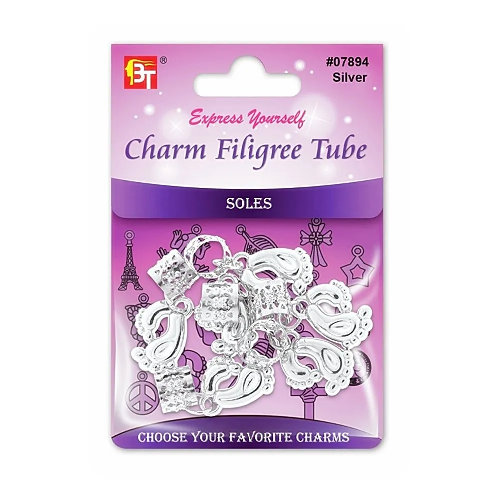 CHARM FILIGREE TUBE 6PCS/PACK (SOLES)