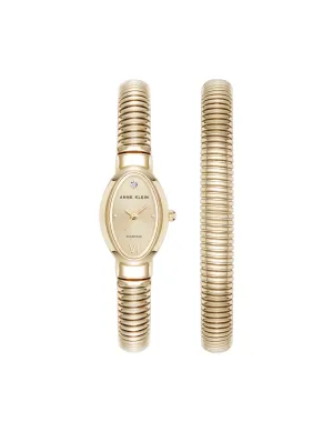 Contemporary Oval Case Watch Set