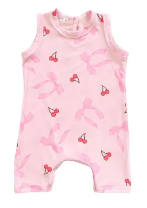Cozii ribbons & cherries romper