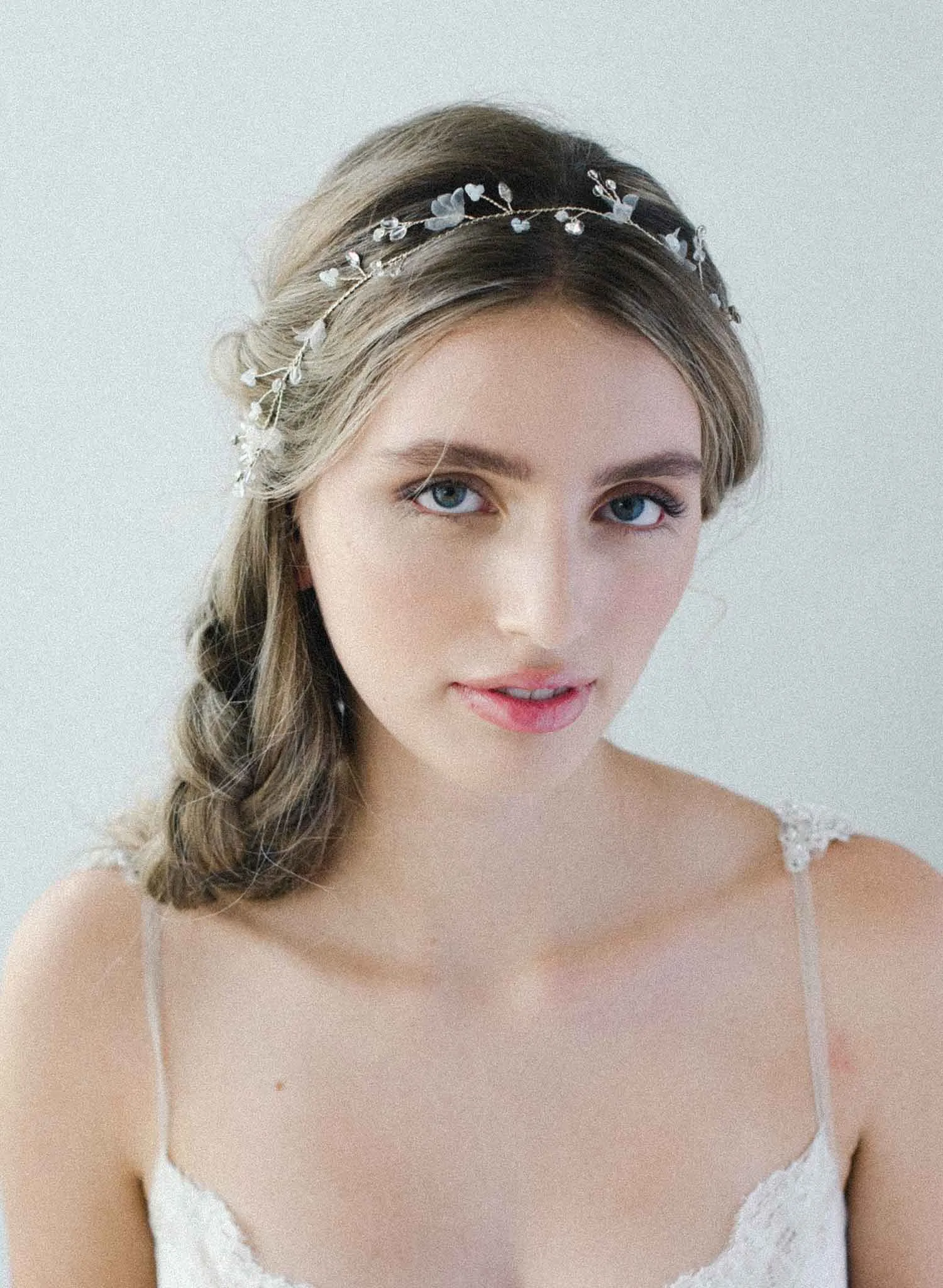 Daintiest crystal and blossom hair vine - Style #2041