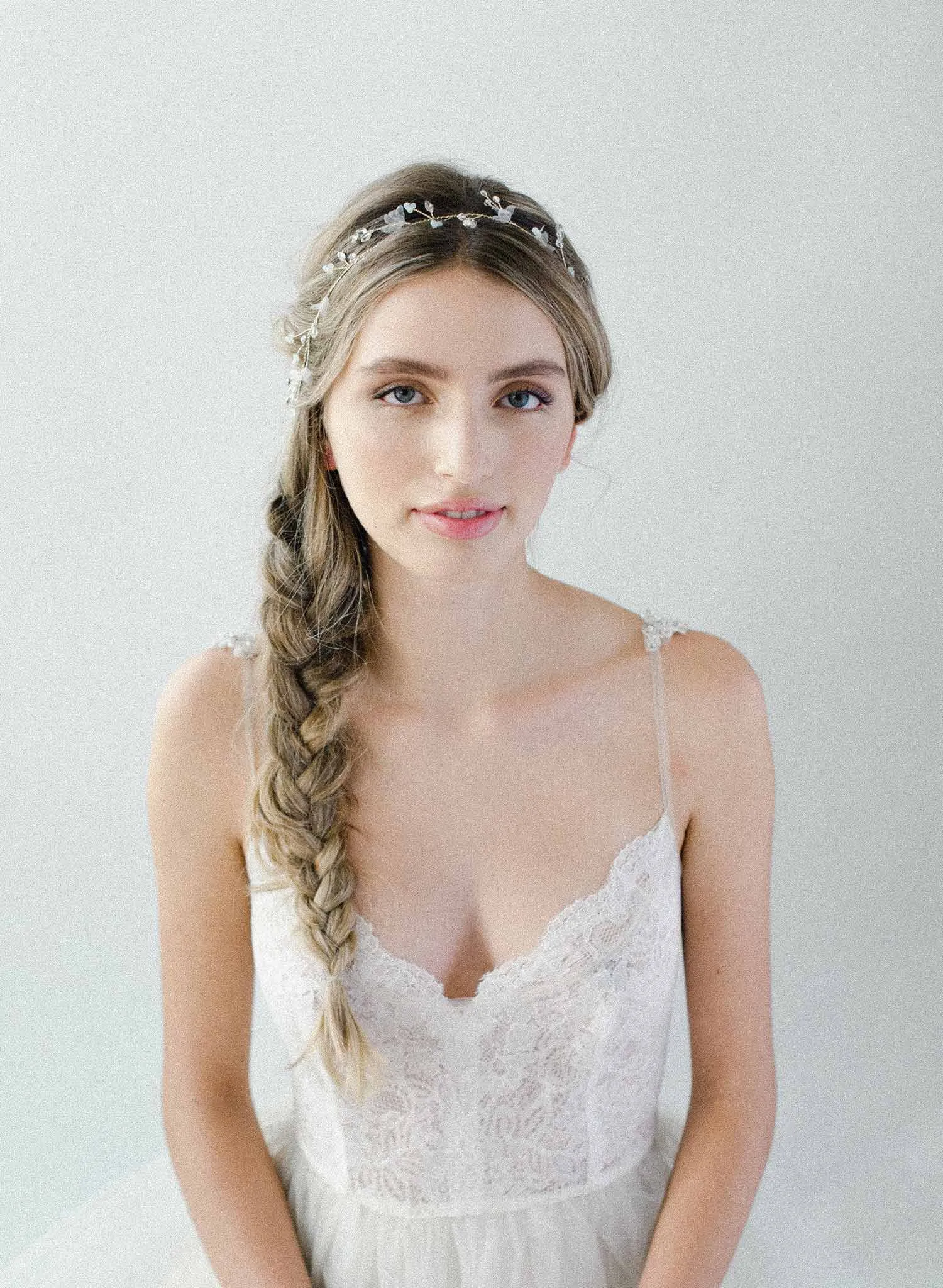 Daintiest crystal and blossom hair vine - Style #2041