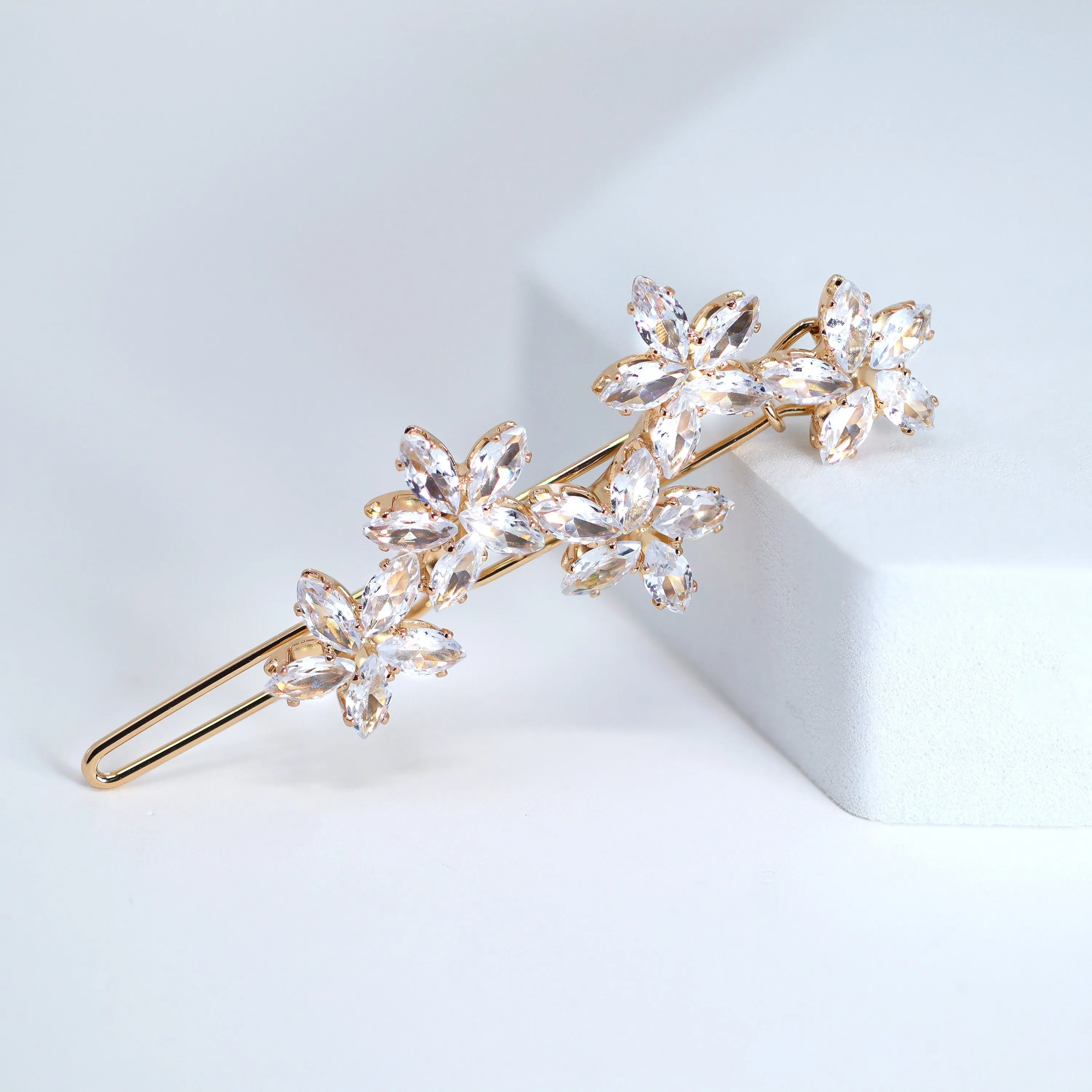 Dainty Shooting Star CZ Hair Clip, Bridal Hair Accessories, Bridesmaid Gift, Wedding Hair Accessory, Bridal Peach Hair Clip