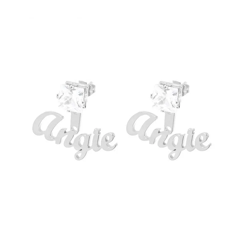 DIY Custom Name Earrings Can Be Customized In English