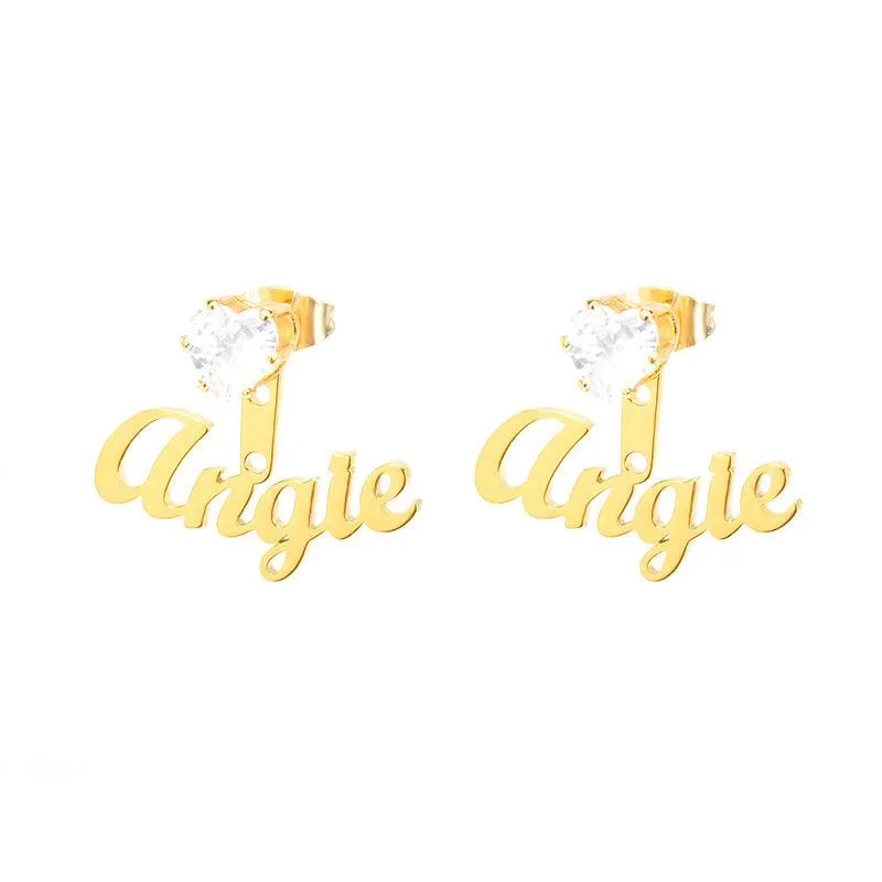 DIY Custom Name Earrings Can Be Customized In English
