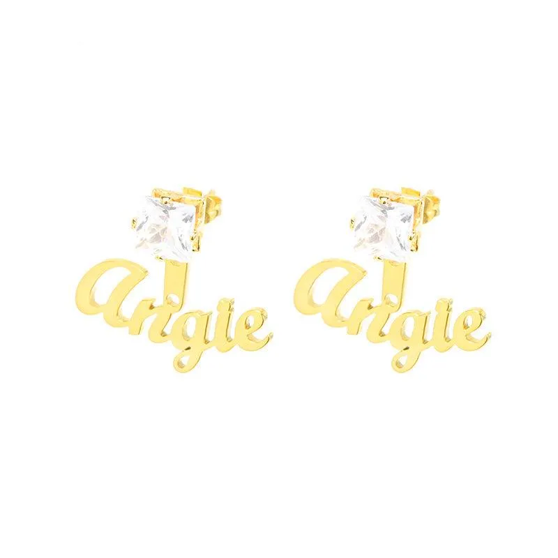 DIY Custom Name Earrings Can Be Customized In English