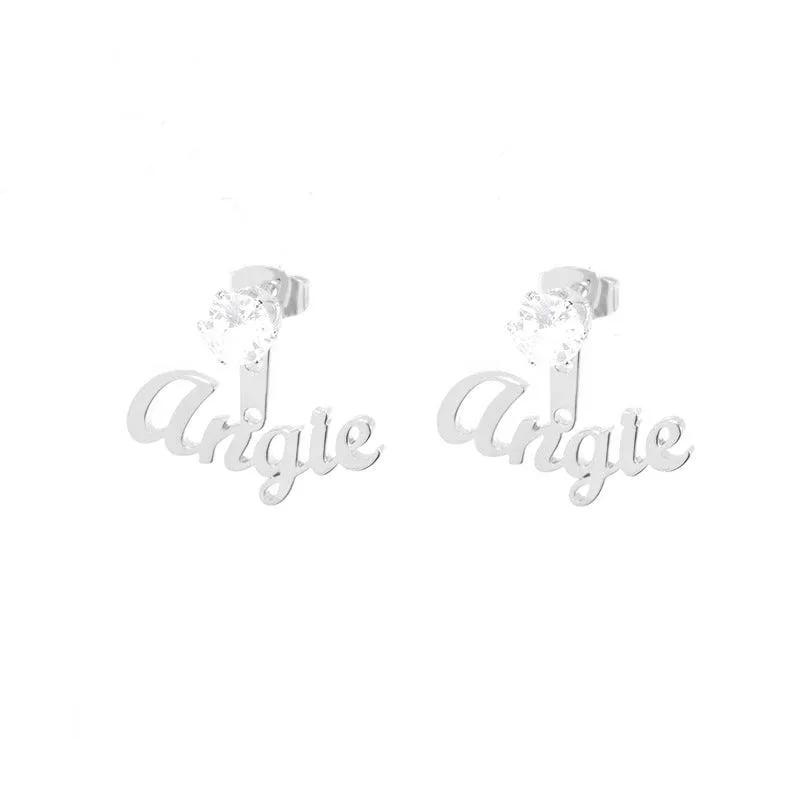 DIY Custom Name Earrings Can Be Customized In English