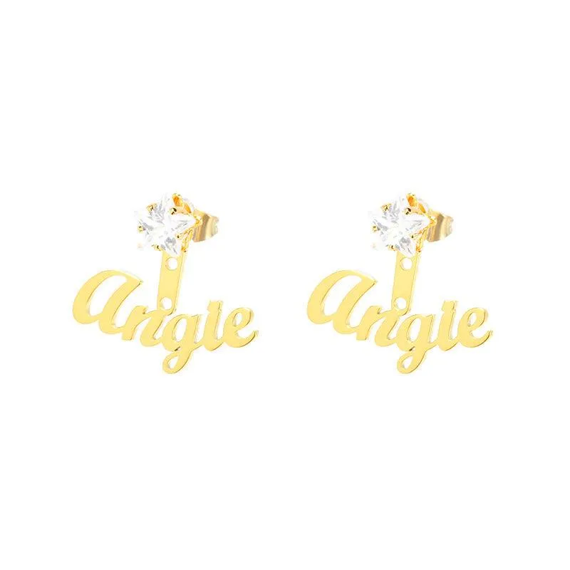 DIY Custom Name Earrings Can Be Customized In English