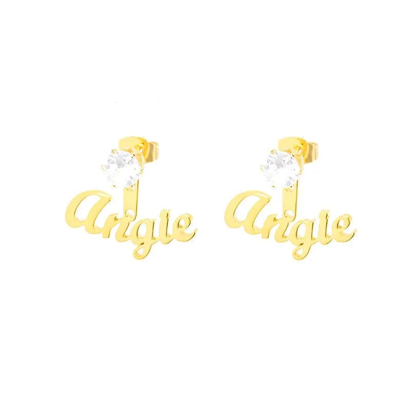 DIY Custom Name Earrings Can Be Customized In English