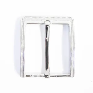 Duty Belt Replacement Belt Buckle (Gloss Silver Pattern)