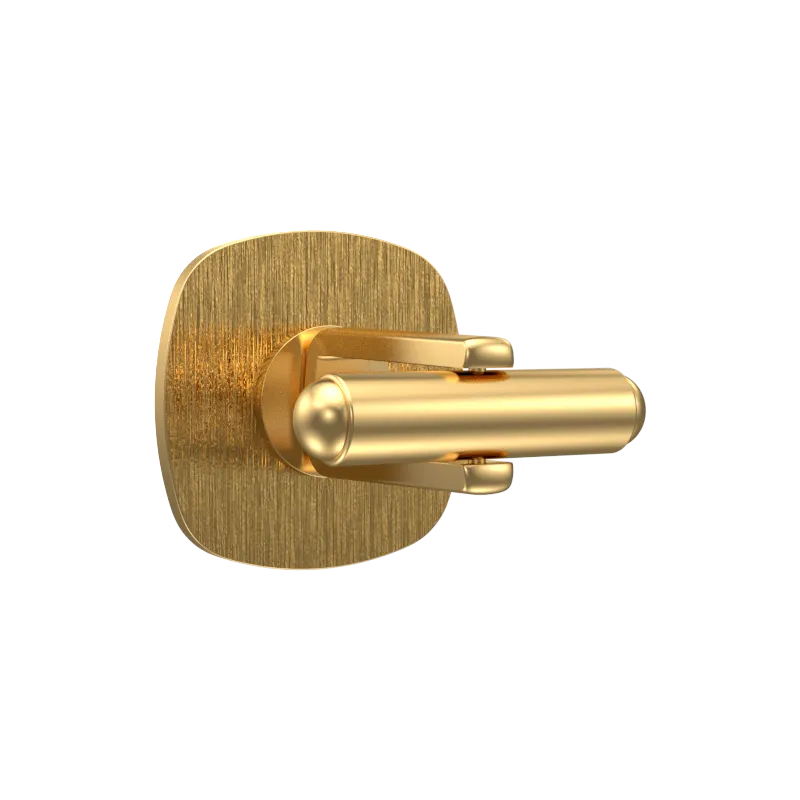 Enchanted Luxe, Classic Cufflink Set with CZ Diamonds, 18kt Gold Plating and Enamel on Brass.