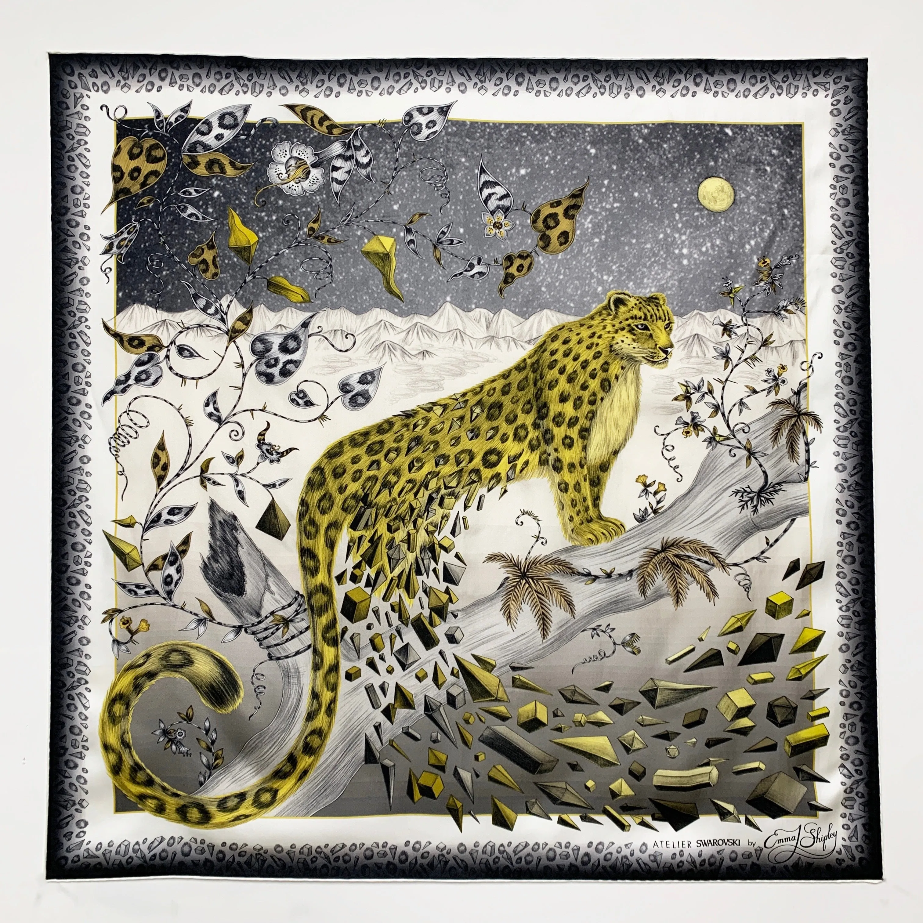 ES-1025 "HIMALAYA" - EMMA SHIPLEY FEAT. ATELIER SWAROVSKI DIGITAL PRINT SILK SCARF. MADE IN ITALY