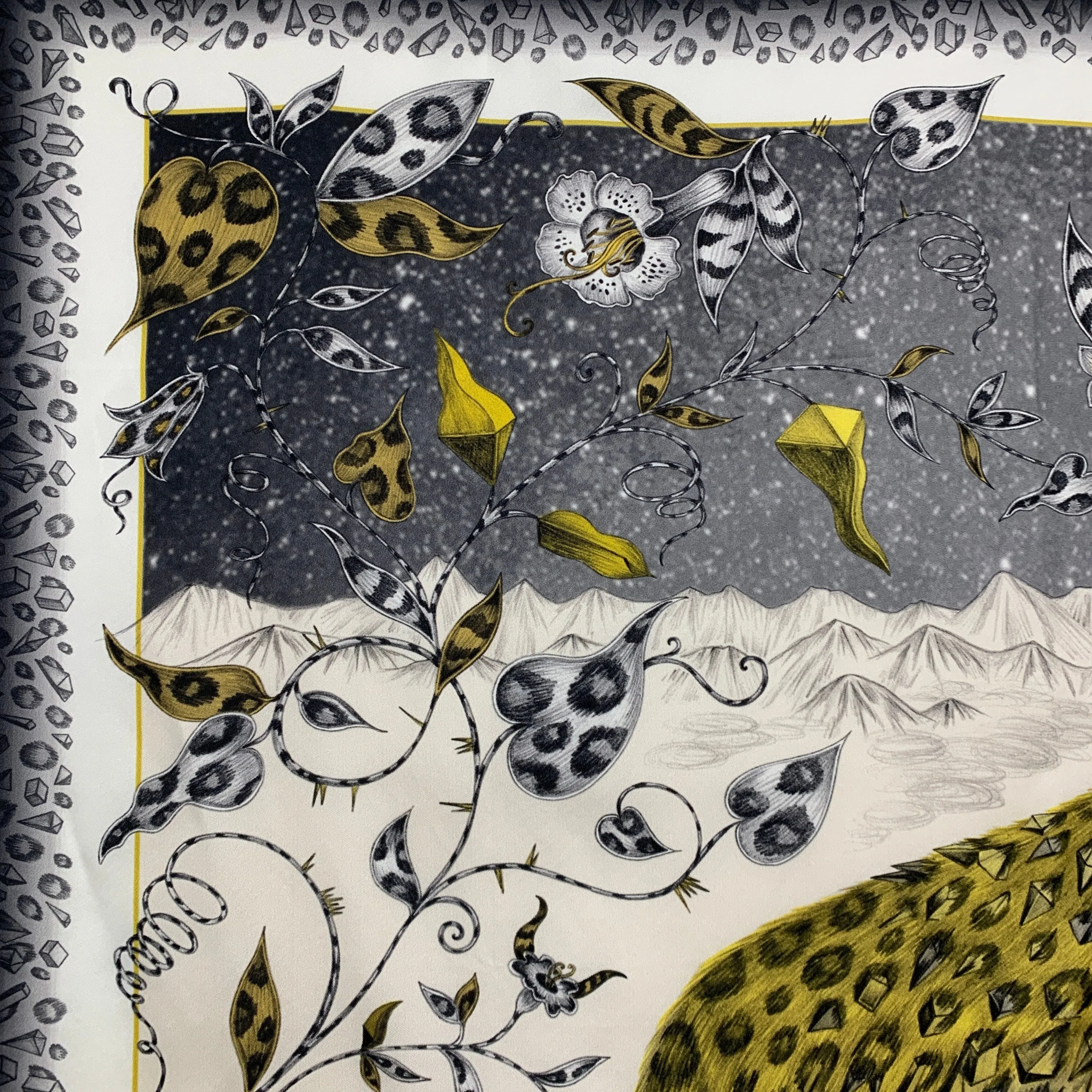 ES-1025 "HIMALAYA" - EMMA SHIPLEY FEAT. ATELIER SWAROVSKI DIGITAL PRINT SILK SCARF. MADE IN ITALY