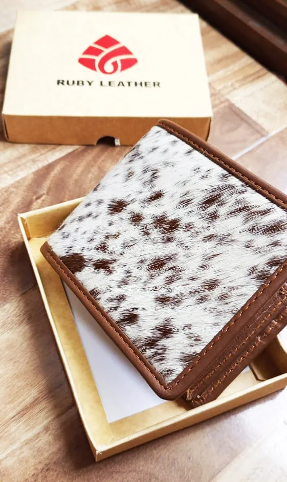 Exclusive Cowhide Leather Wallets For Men Brown bifold Wallet