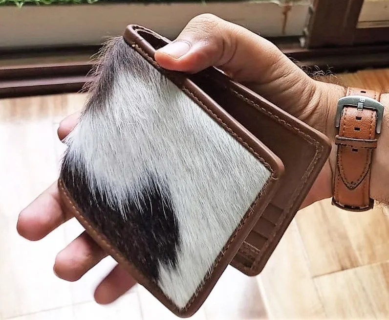 Exclusive Cowhide Leather Wallets For Men Brown bifold Wallet