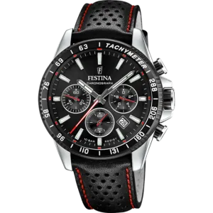 Festina Black Dial Black Leather Strap Men's Watch F20561/4