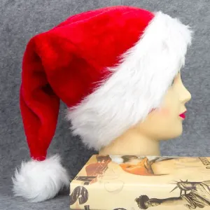 Festive Extra-Thick Plush Santa Hats for Merry Holiday Gatherings