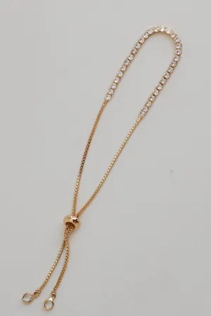 FINAL SALE - Lindsey Gold Rhinestone Bracelet