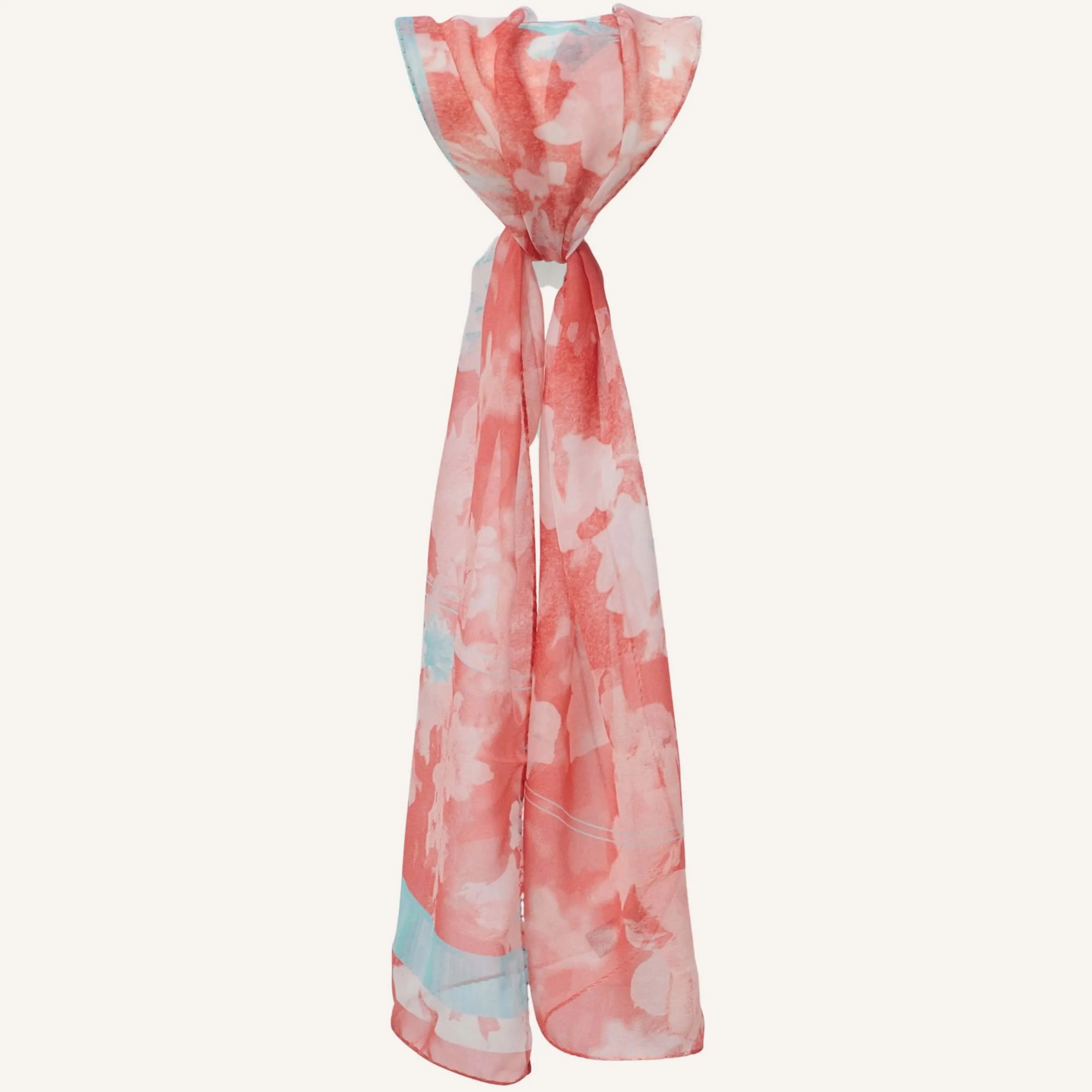 Fresh Beauty - Long Silk Scarf, Petite Length