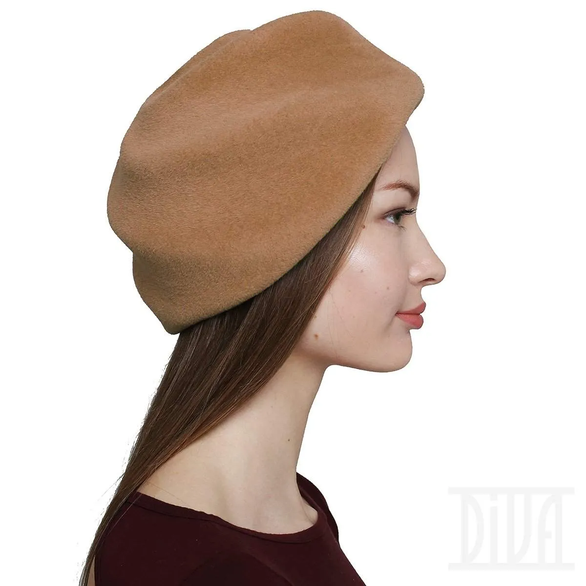 Fur Felt Beret for Women Fashion Winter Hat