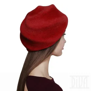 Fur Felt Beret for Women Fashion Winter Hat