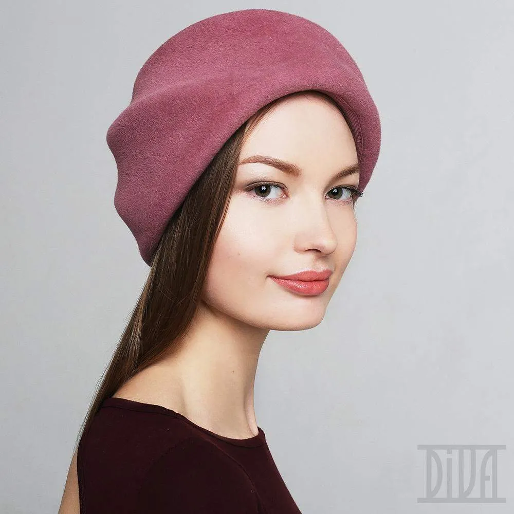 Fur Felt Beret for Women Fashion Winter Hat
