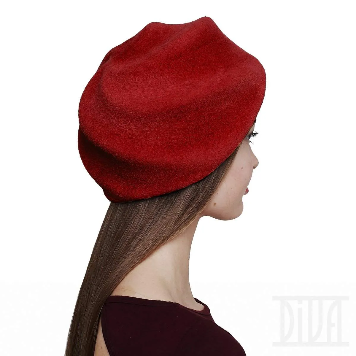 Fur Felt Beret for Women Fashion Winter Hat